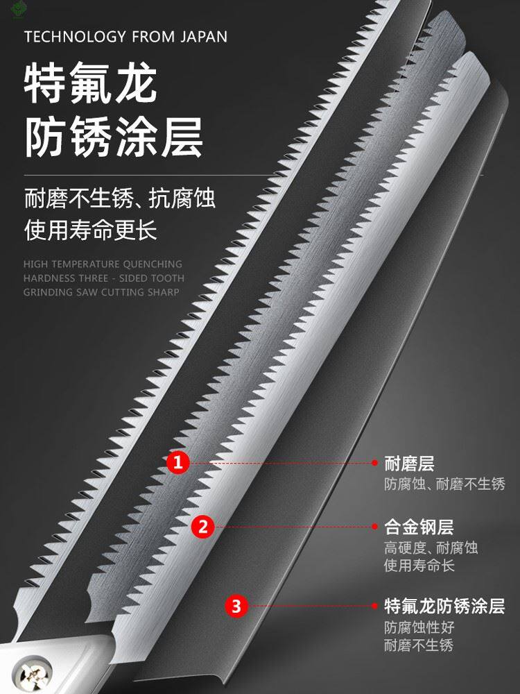 木工手锯日本进口锯子锯树神器园林伐木头工具折叠锯家用小型手持_虎窝淘