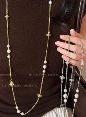 星球珍珠项链女2025秋冬