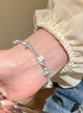 江南烟雨~多巴胺天然石串珠手链女2025新款夏天气质叠戴手串手饰