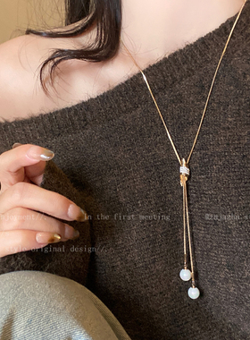 秋冬高级感珍珠流苏项链女小众