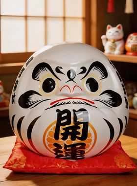 日式达摩开运招财摆件收银台