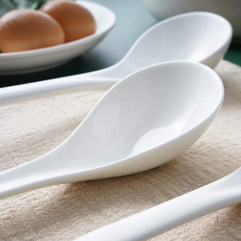 陶瓷大汤勺大勺子长柄大调羹粥稀饭火锅分汤家用饭店酒店