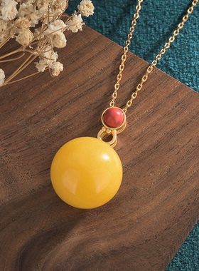 中国风新中式复古玉石项链