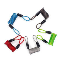 Coated steel wire rope safety helmet lock wire rope spring-like steel wire accessories wrapping rubber wire rope lock burglar-proof extension cord