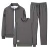Lu Haifeng men's middle-aged and elderly sports suits spring and autumn men's casual jackets and pants long-sleeved T-shirts three-piece trendy set