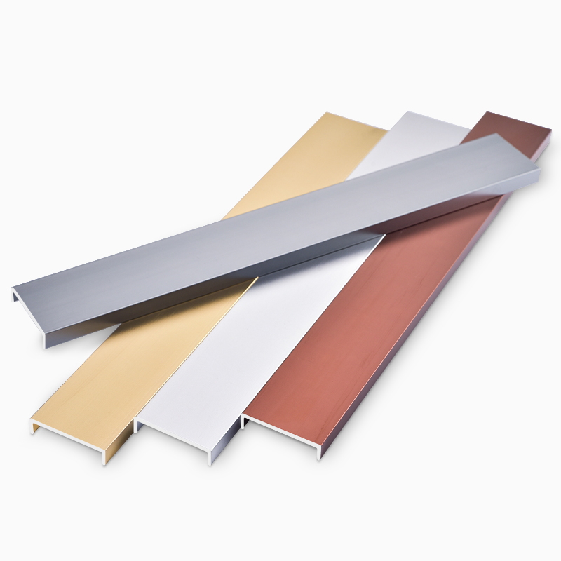 钛铝合金压条不锈钢U型槽金属收口木地板包边条u形扣条封边装饰条-图0