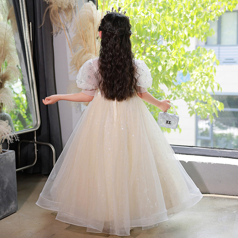 儿童高端礼服公主裙女童生日蓬蓬纱花童婚纱主持人洋气钢琴演出服,淘宝优惠券,粉丝福利购,淘宝优惠卷