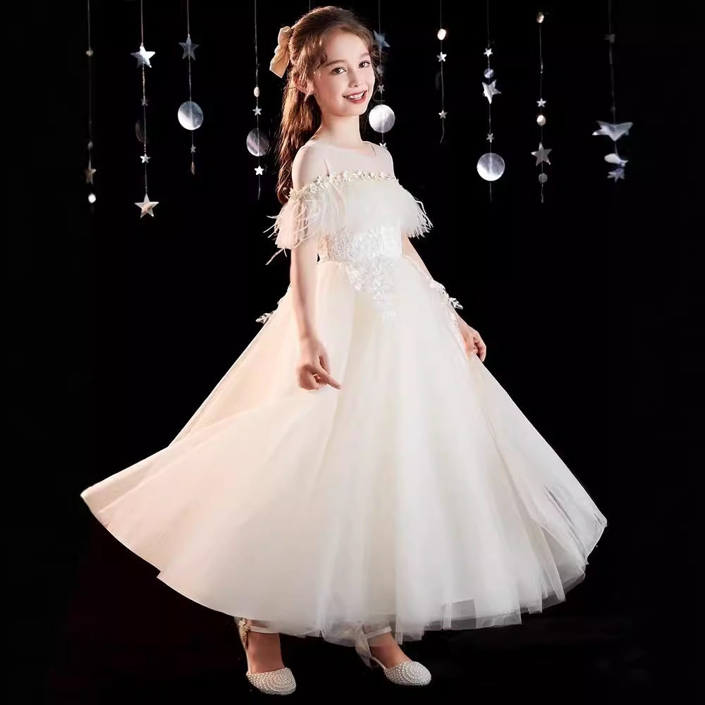 儿童高端礼服公主裙花童婚礼宴会女童主持人婚纱钢琴演出晚礼服,淘宝优惠券,粉丝福利购,淘宝优惠卷