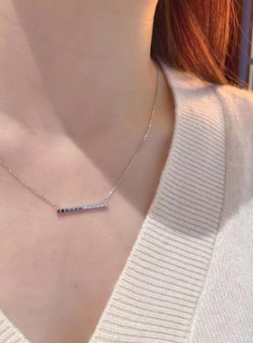 欧美高级项链锁骨链几何吊坠