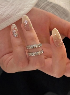 风菱格纹尾戒时尚轻奢简约戒指