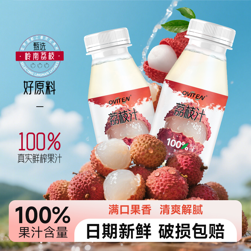 豪园 荔枝汁饮料 245ml*10瓶