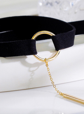 韩国黑绳choker网红项链女项圈
