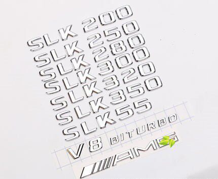 奔驰SLK55 SLK280 SLK250 SLK300 SLK350 AMG改装车标字标后尾标 - 图0