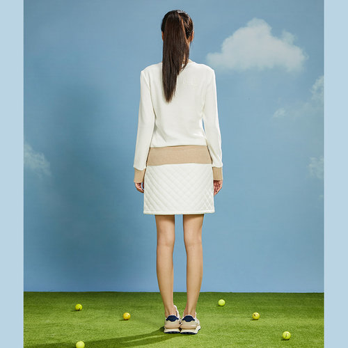 RAPIDO雳霹道春秋新款女子休闲GOLF高尔夫撞色简约休闲套头毛衫 - 图3