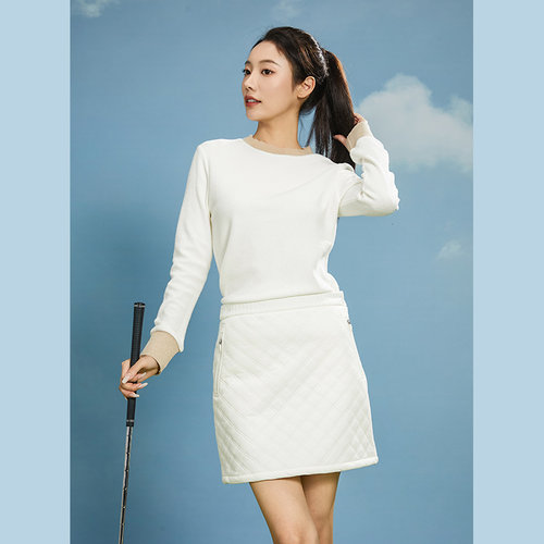 RAPIDO雳霹道春秋新款女子休闲GOLF高尔夫撞色简约休闲套头毛衫 - 图0