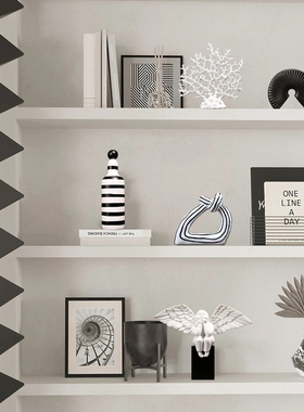 书柜摆件高档简约抽象个性小众花瓶摆设样板房民宿餐厅家居装饰品