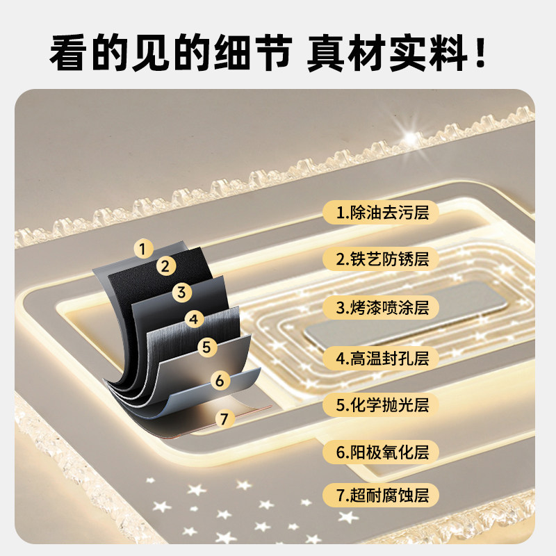 轻奢水晶吸顶灯2025智能客厅灯新款卧室餐厅全屋护眼大气中山灯具,淘宝优惠券,粉丝福利购,淘宝优惠卷