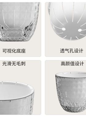 透明塑料懒人花盆绿萝专用