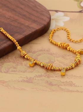 点钻锁头盘缠手链女新中式蹦迪珠