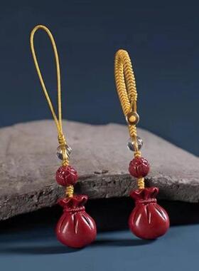 朱砂民族风福袋钱袋子手机挂绳小