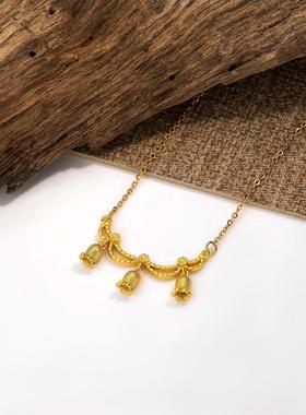 梦幻铃兰花项链女时尚新中式2024