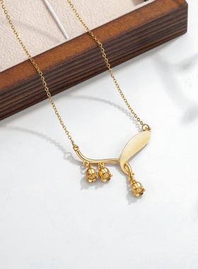 新中式国风铃兰花项链女时尚小众