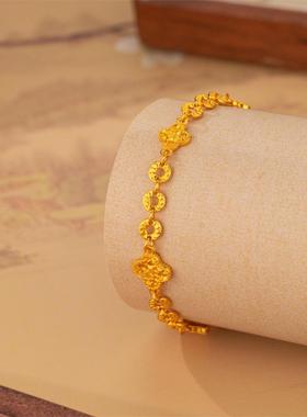 罗马小蛮腰手链简约时尚百搭气质轻奢高级感微镶锆石英文圆牌手饰