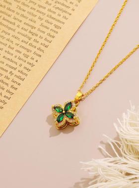 旋转四叶草项链时尚气质百搭