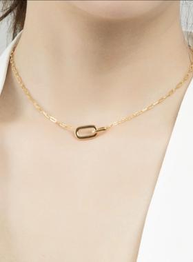 环环相扣项链女时尚简约百搭双环