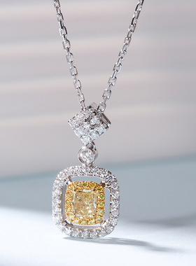 欧美奢华镀18K金pt950合成方枕形