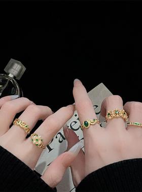 锆石珐琅个性轻奢高级感复古女士