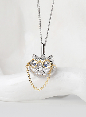 由子野丨原创猫项链纯银毛