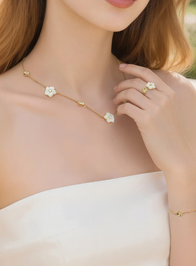 一撇一捺梦幻花园系列绮丽繁花手链花朵吊坠母贝2025年夏季新品