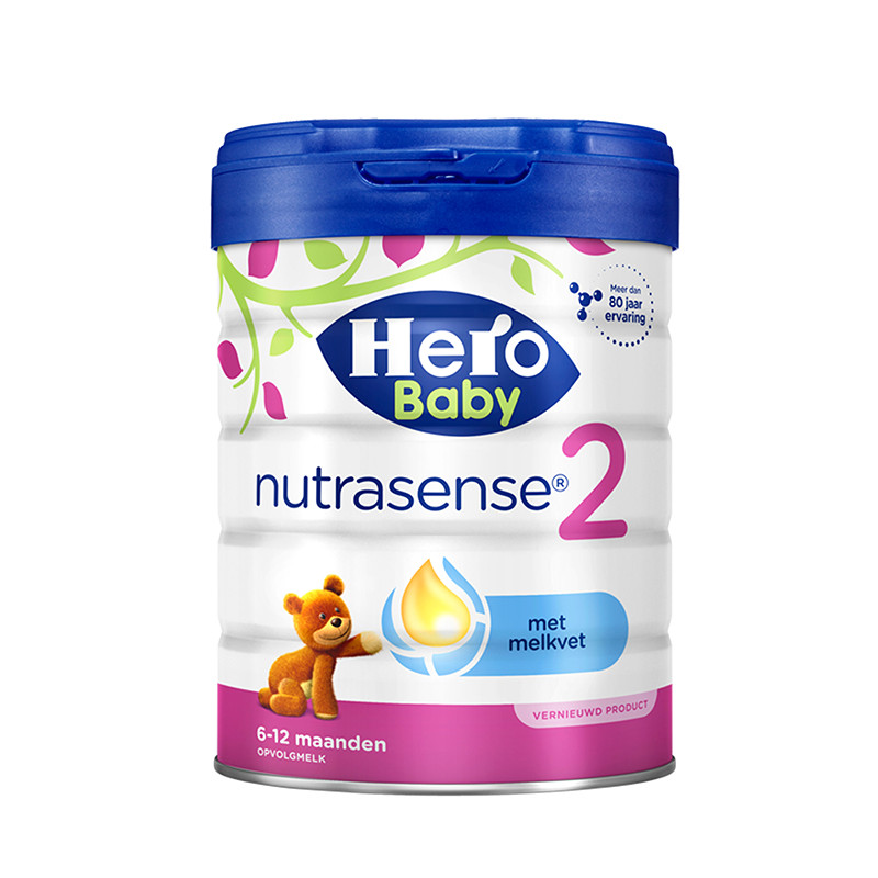 HeroBaby白金版原装进口婴幼儿配方牛奶粉2段6-12个月800g*6罐
