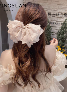 就像仙子~迷人的碎花蝴蝶结发夹