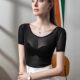 Sexy see-through mesh bottoming shirt ເສື້ອຍືດບາງໆ