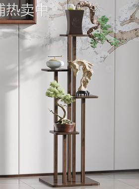 服装店展示架包包鞋帽高低展示台货架轻奢仿木落地橱窗饰品摆台