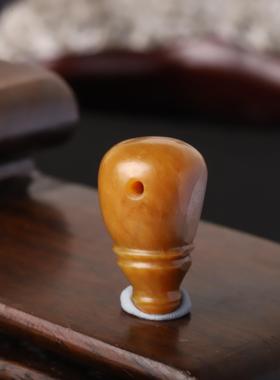 苏工新疆和田玉籽料黄沁三通