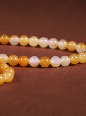 4mm天然和田玉籽料108项链