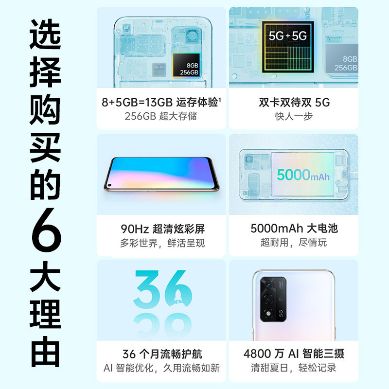 【新品上市】5g oppo a93 oppo手机 OPPO范弥生手机
