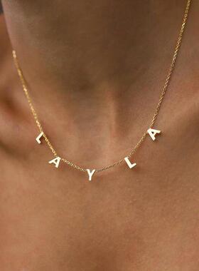 Customized Stainless Steel Name Necklace Personalized Letter