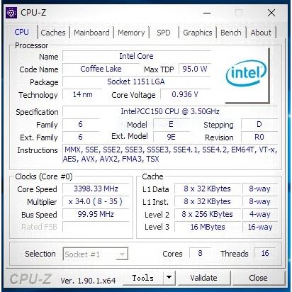 cc150 9900KF I9-9900 9900K 9900T 10850K i5-10600KF CPU - 图0