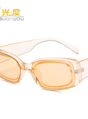 优选新款时尚透明眼镜韩版方框原宿嘻哈风太阳镜ins糖果色复古墨