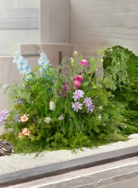 野花餐厅拍照打卡仿真植物假花