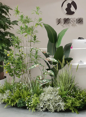 野花大型仿真植物造景大堂花艺
