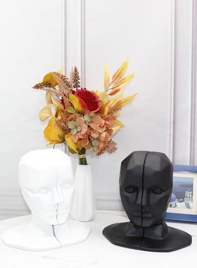 现代简约几何抽象家居创意摆件书房桌面模型书靠书档书立软装饰品