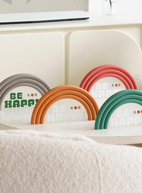 wozoom摆件家居饰品房间装饰品电视柜入户玄关彩虹ins风摆
