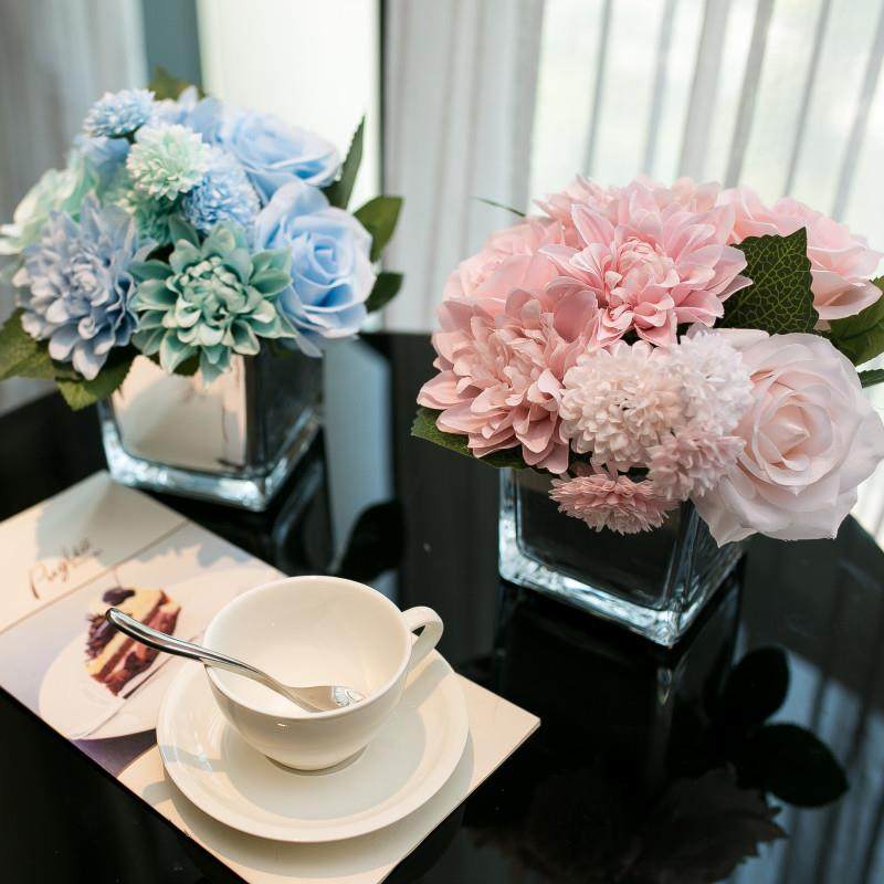 仿真花客厅装饰摆件假花花束盆栽餐桌摆设小清新北欧卧室花艺插花,淘宝优惠券,粉丝福利购,淘宝优惠卷