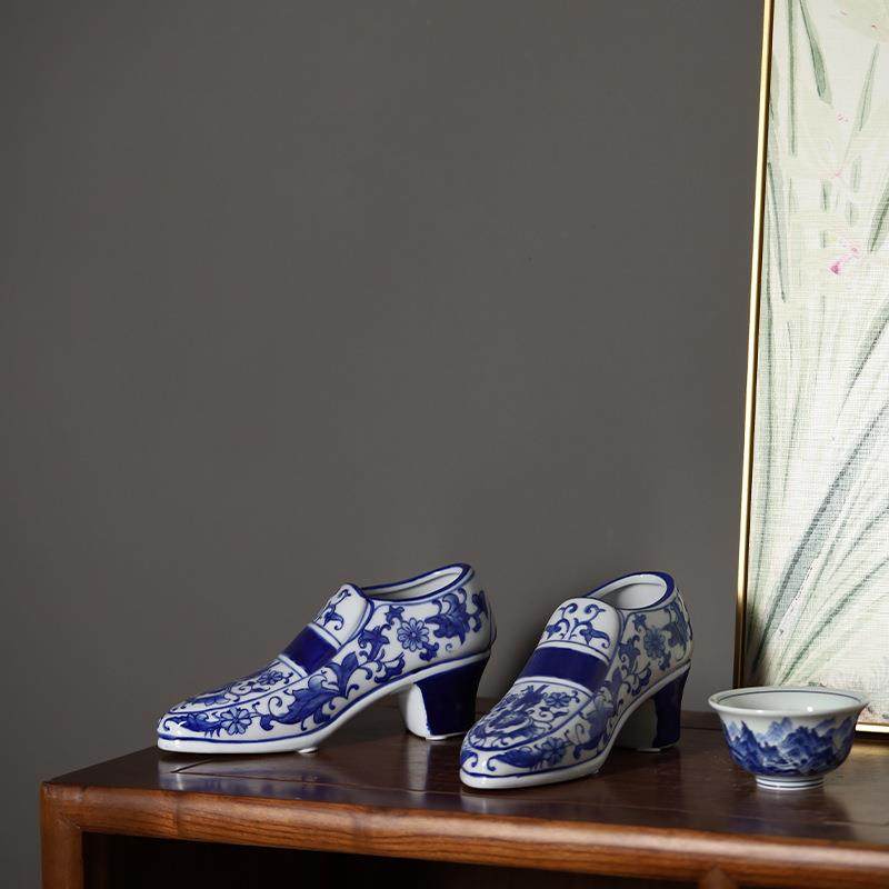 陶瓷器创意花瓶摆件中式家居青花瓷摆件客厅电视柜装摆件装饰品瓶,淘宝优惠券,粉丝福利购,淘宝优惠卷