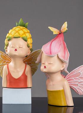 精灵桌面摆件ins少女北欧手工风格装饰品客厅房间书桌小拍照